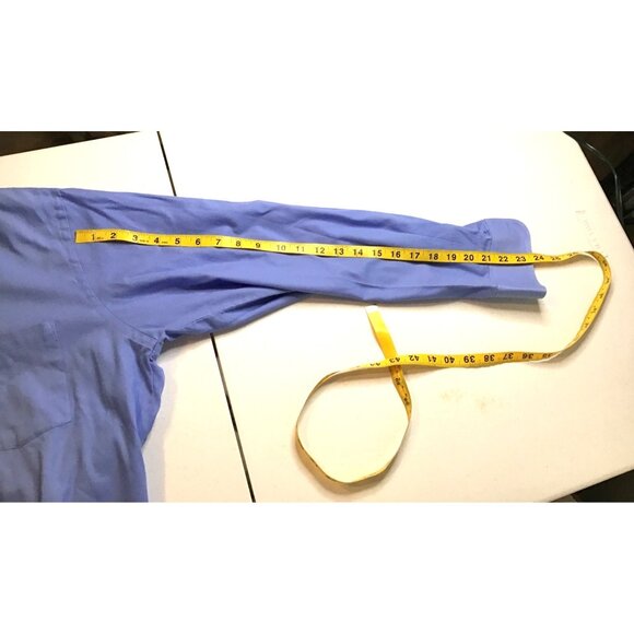 Van Heusen Flex Collar Regular Fit Mens Long Sleeve Shirt Light Blue - Picture 4 of 6